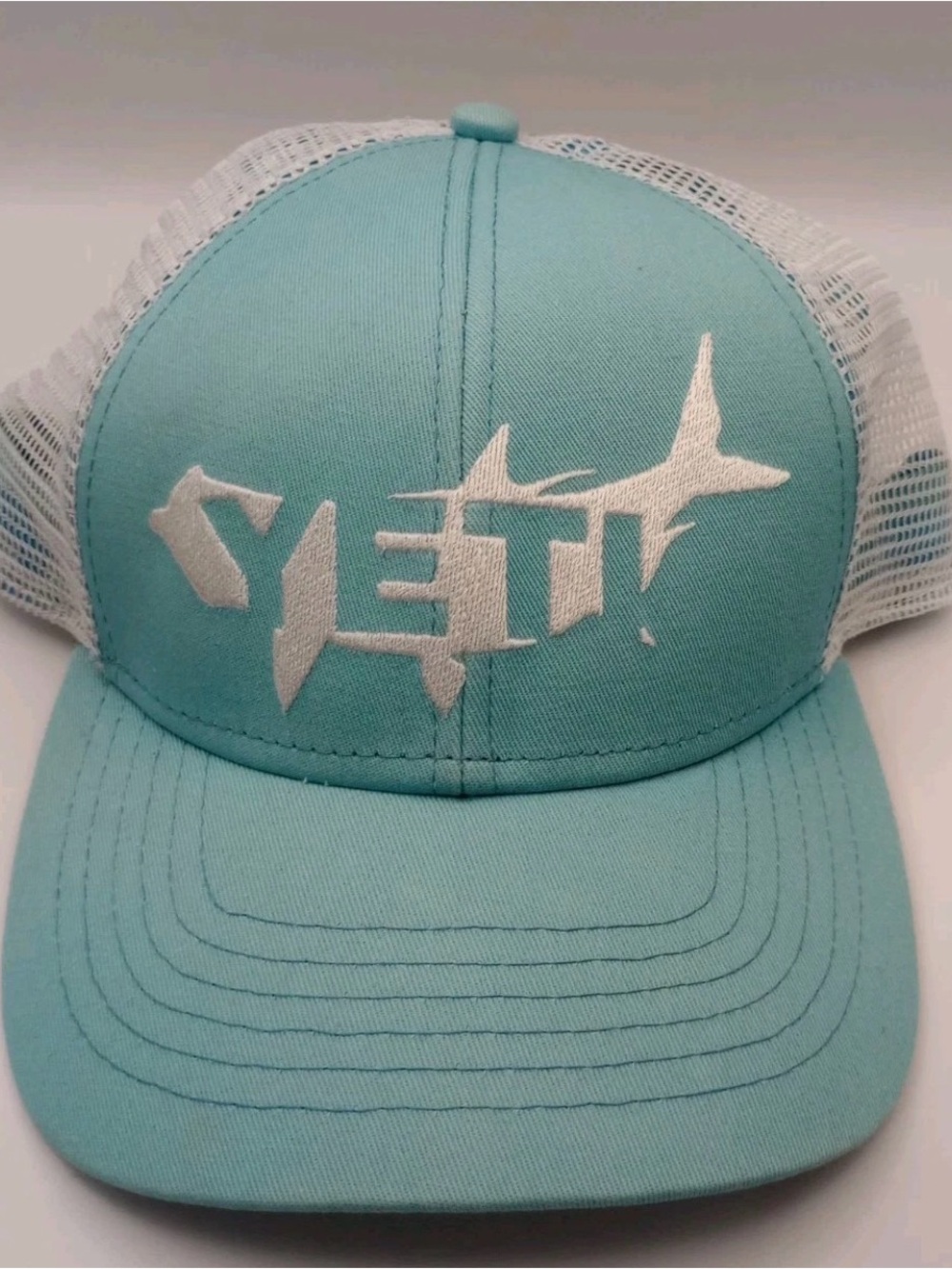 Yeti Tarpon Fish Teal/Blue Adjustable Snapback Hat / Baseball Cap Yeti Cooler